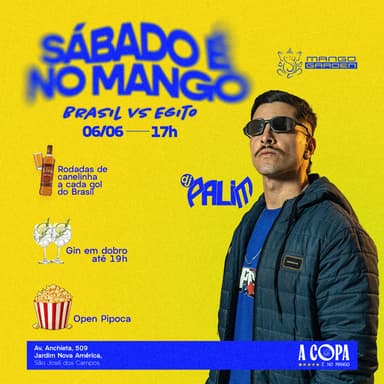 SÁBADO É NO MANGO - BRASIL X EGITO Banner