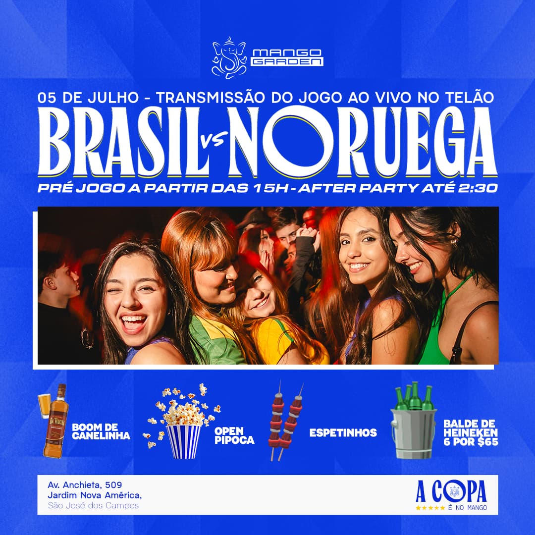 DOMINGO COM BRASIL X NORUEGA  Evento Logo