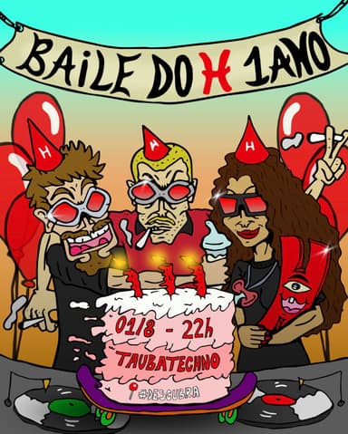 42° EDIÇÃO | BAILE DE 1 ANO CARALHOOO 🎈 Banner