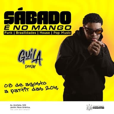 SÁBADO É NO MANGO COM DJ GUILA Banner