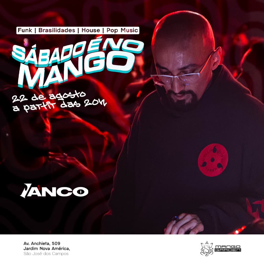 SÁBADO É NO MANGO - DJ IANCO Evento Logo