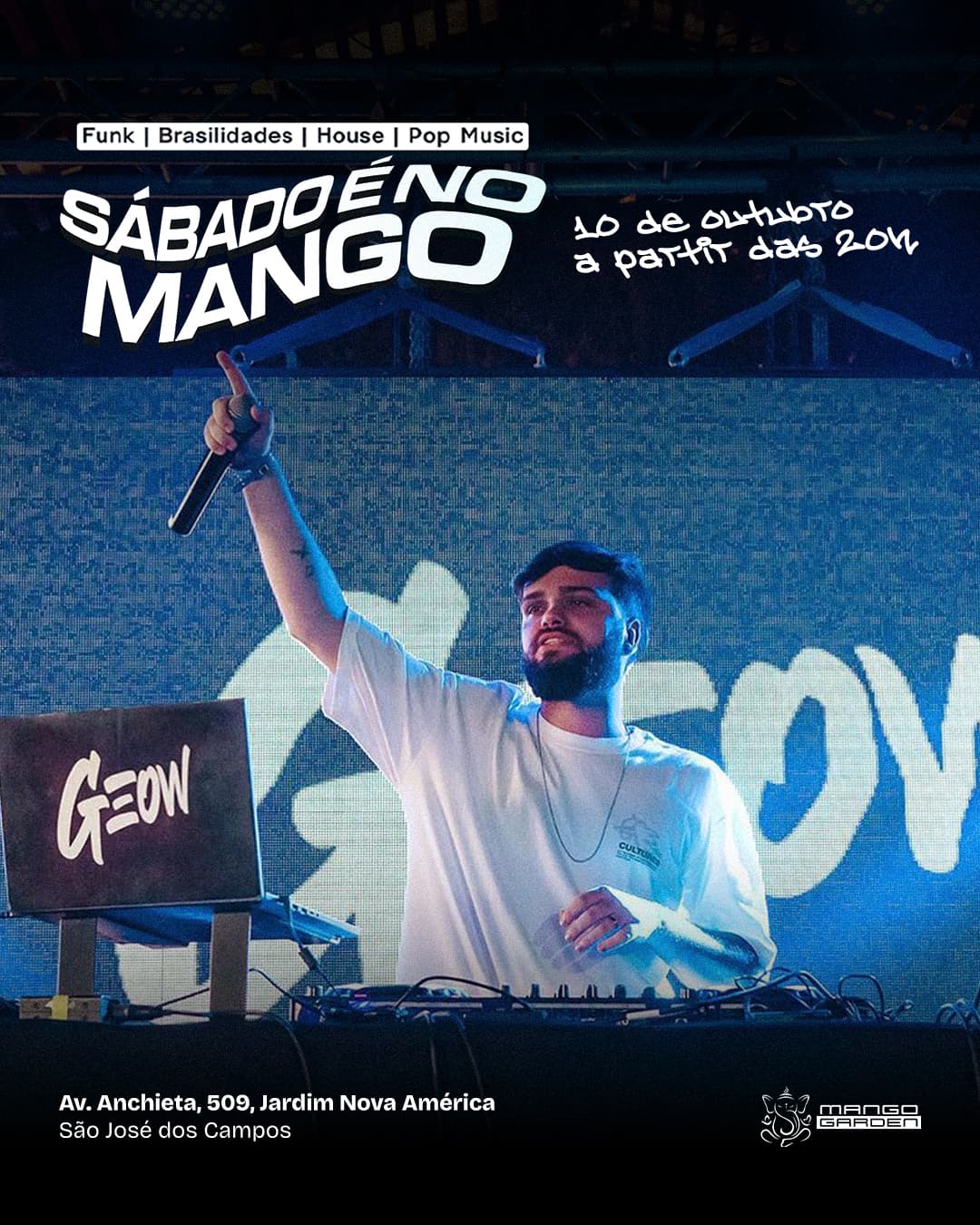 SÁBADO É NO MANGO - 10.10 Evento Logo